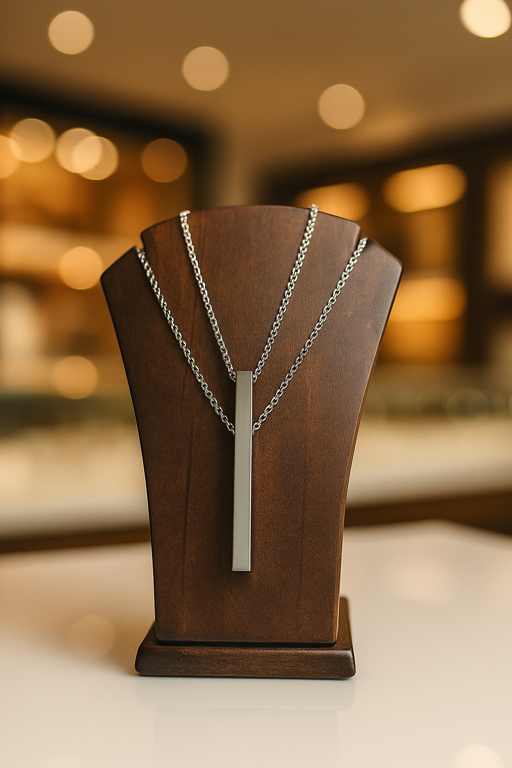 Custom Silver Bar Pendant Necklace – Personalized with Your Name H&S Jewelers