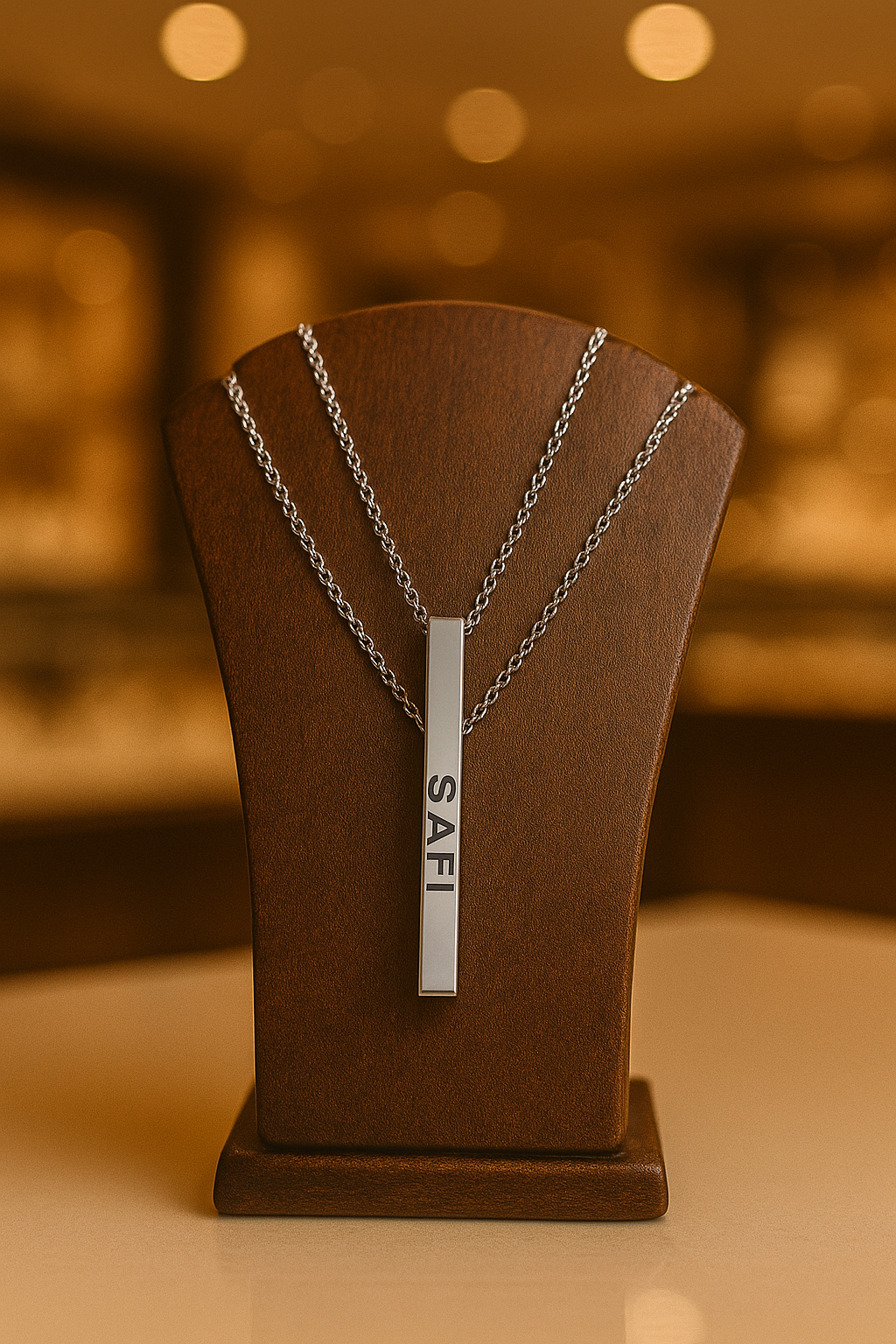 Custom Silver Bar Pendant Necklace – Personalized with Your Name H&S Jewelers