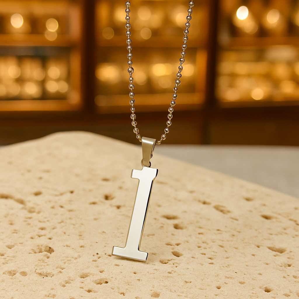 Pair of Shiny Number 1 Necklace H&S Jewelers