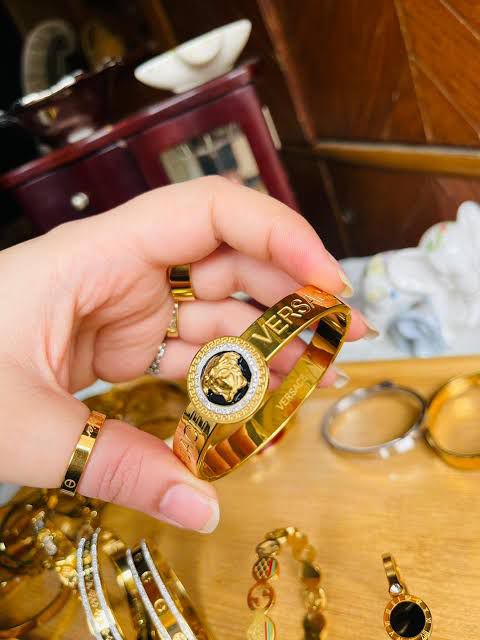 ✨ Versace Gold Bracelet with Medusa Design H&S Jewelers
