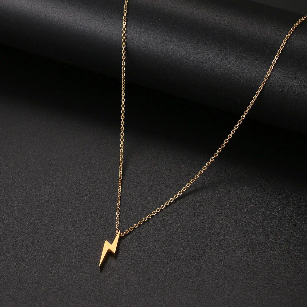 ⚡ Lightning Bolt Necklace – Available in 4 Sizes H&S Jewelers