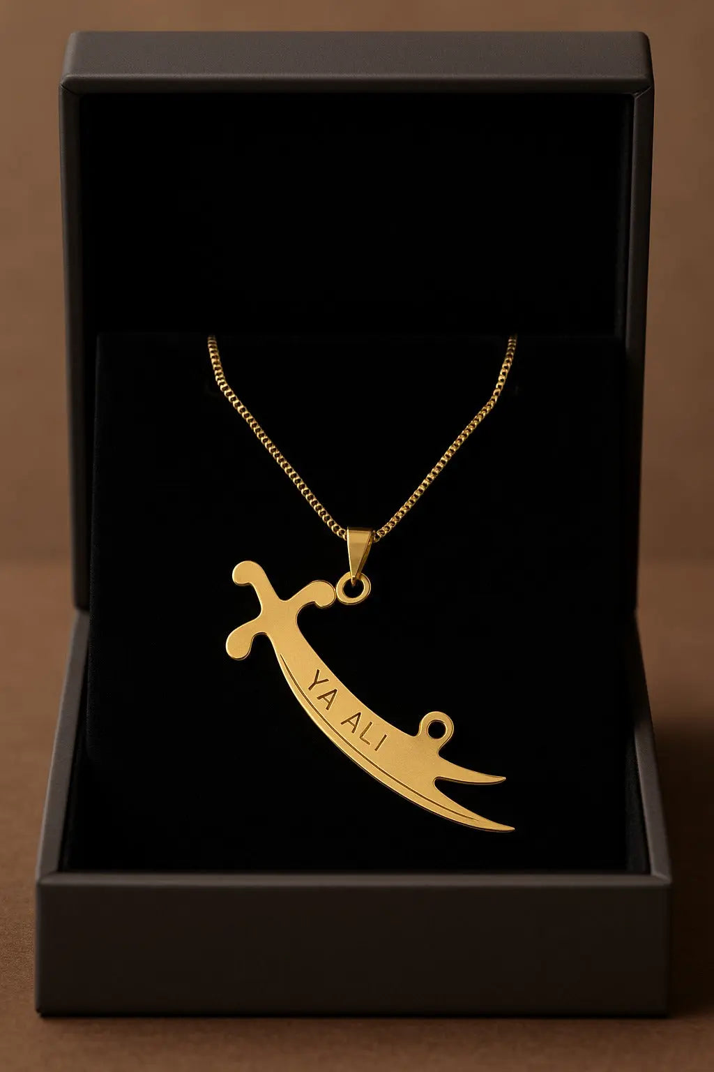 Golden Grace Zulfiqar Golden Chain Locket Pendant My Store