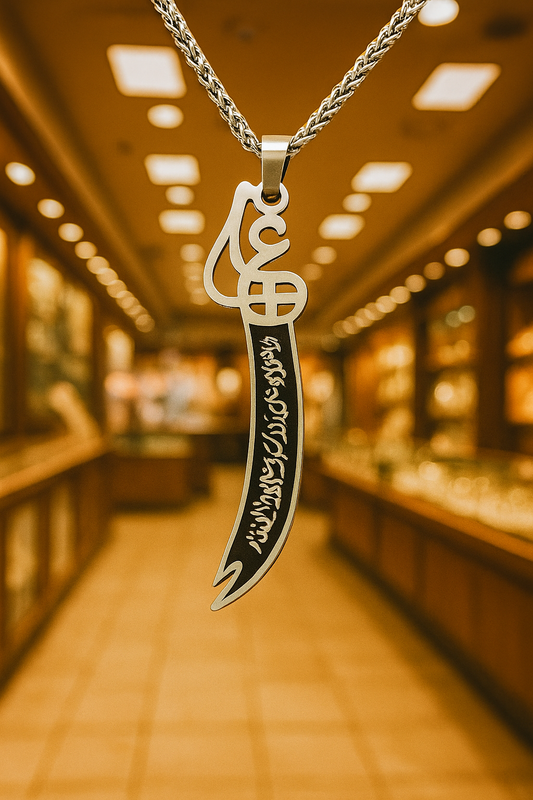 Cool Shiny Zulifqar Sword Necklace H&S Jewelers